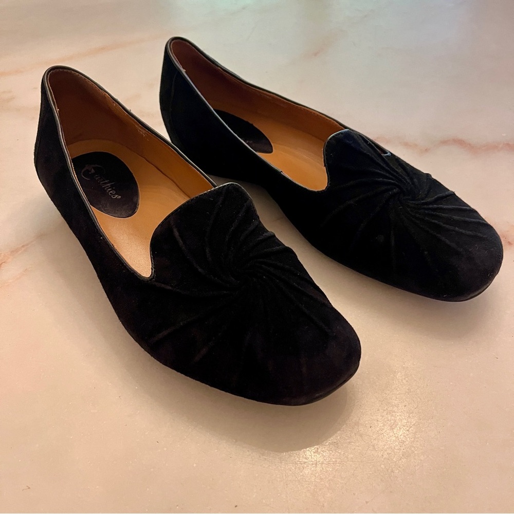 Earthies Zuma Suede Smoking Slippers Loafers Moccasin in Black Sz 10 - Picture 4 of 15